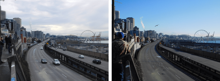 before after viaduct traffc